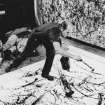Photo of Jackson Pollock, painting